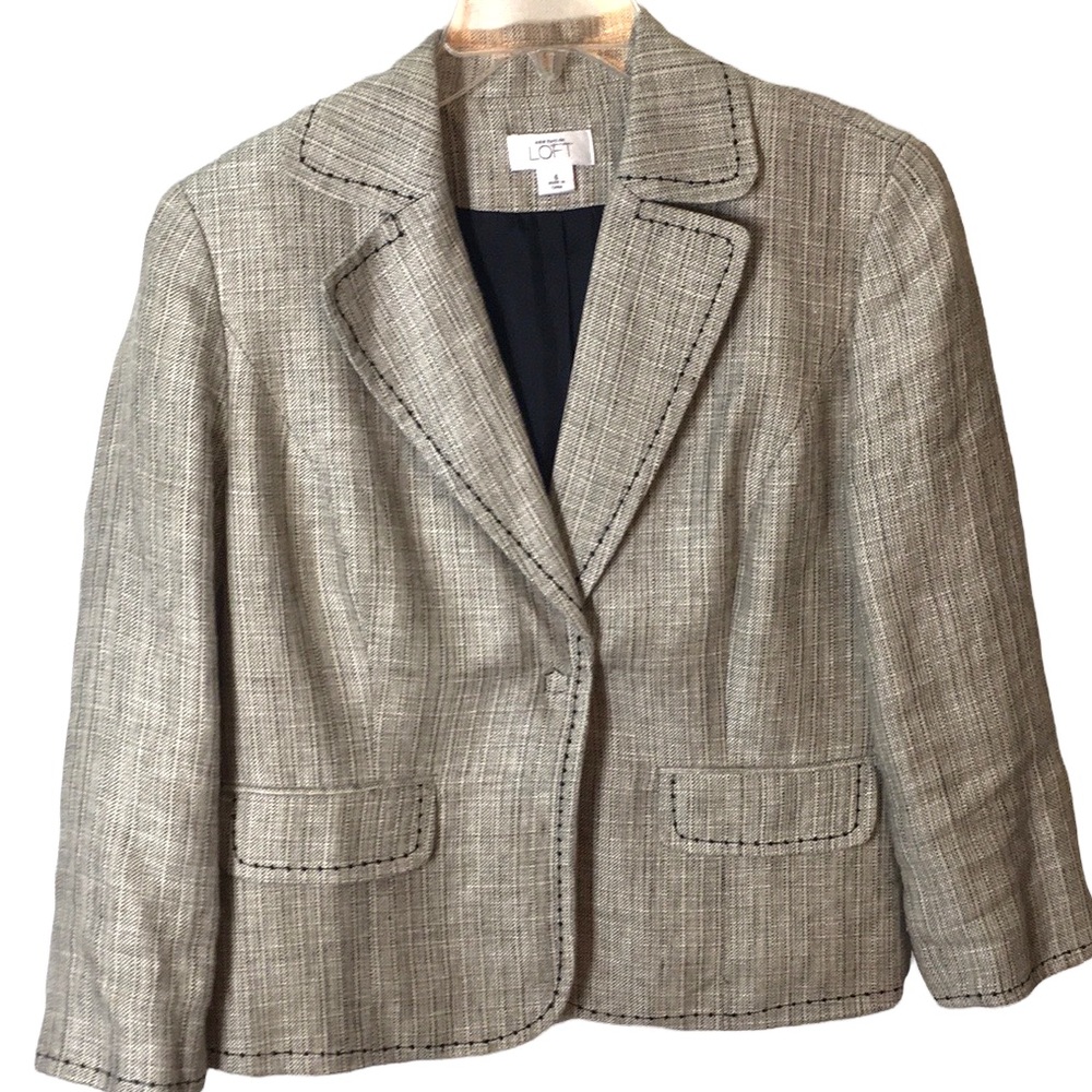 Ann Taylor LOFT Linen Blazer Jacket